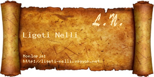 Ligeti Nelli névjegykártya